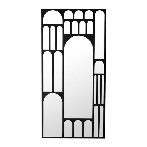 Doorway Mirror in Matte Black by Noir (GMIR173MTB)
