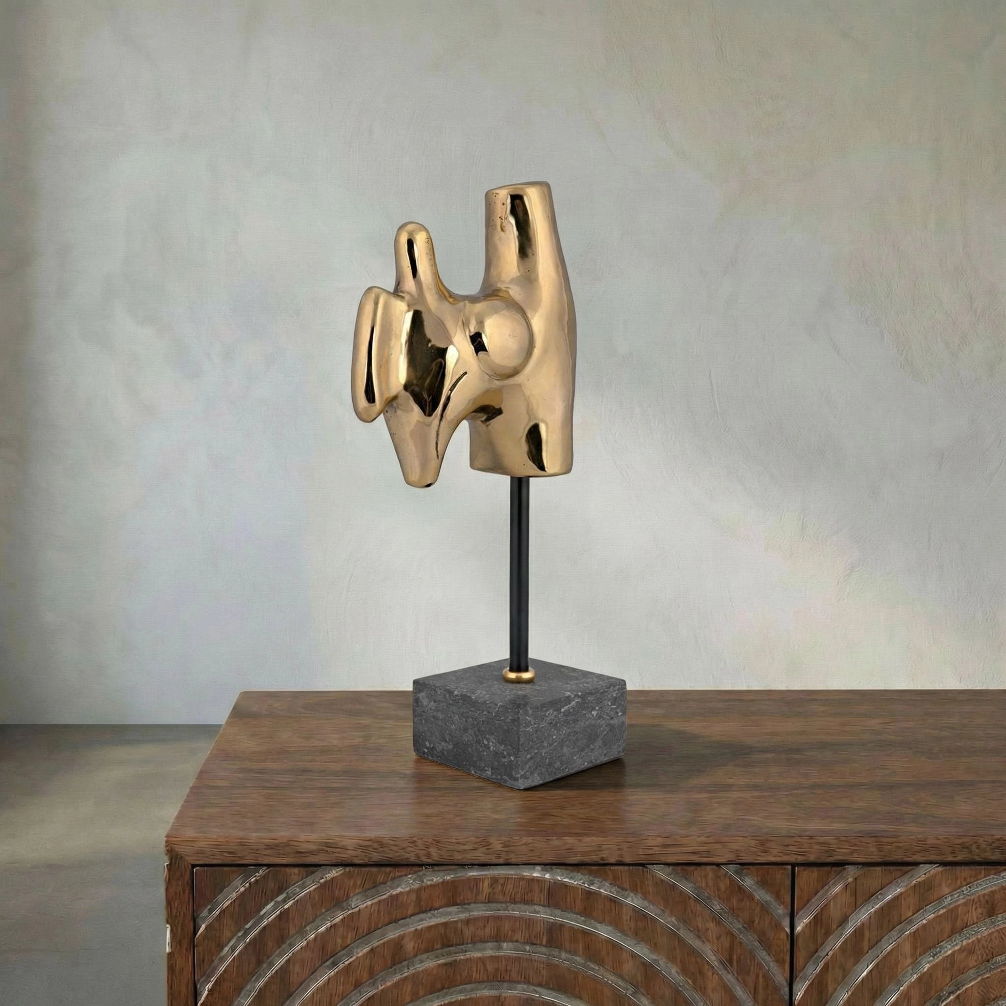 Goker With Stand In Antique Brass By Noir Ab 291Br 9