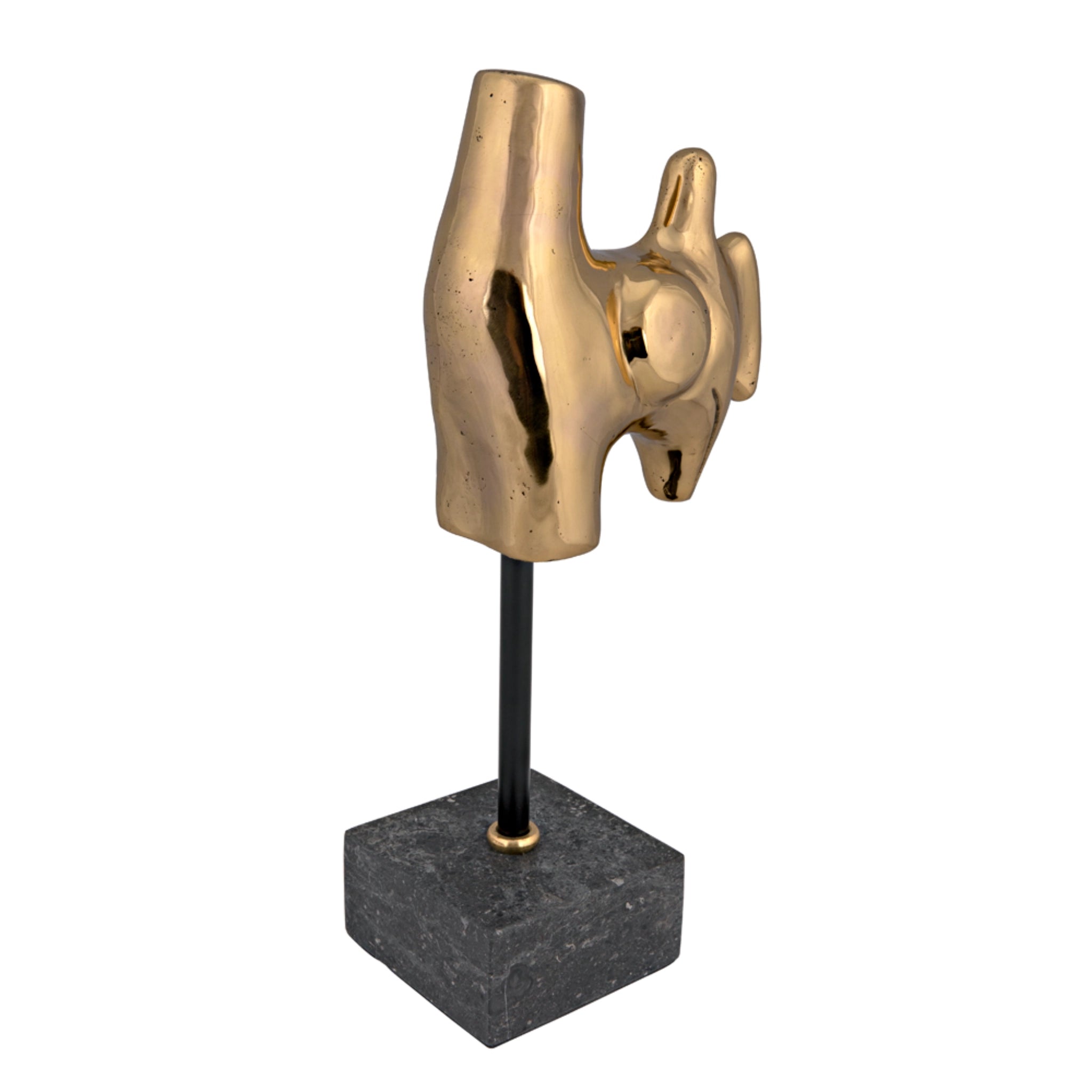 Goker With Stand In Antique Brass By Noir Ab 291Br 4