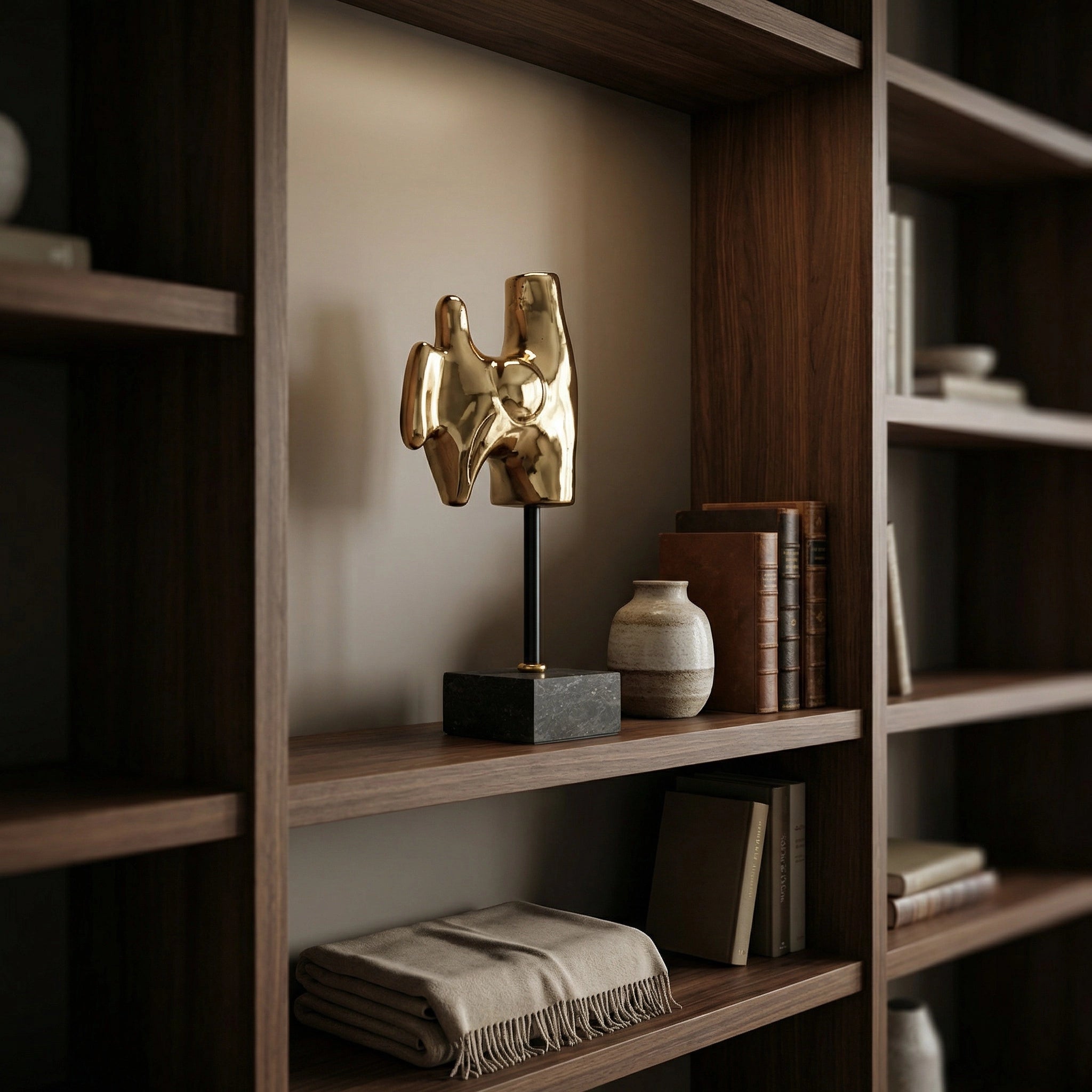 Goker With Stand In Antique Brass By Noir Ab 291Br 2