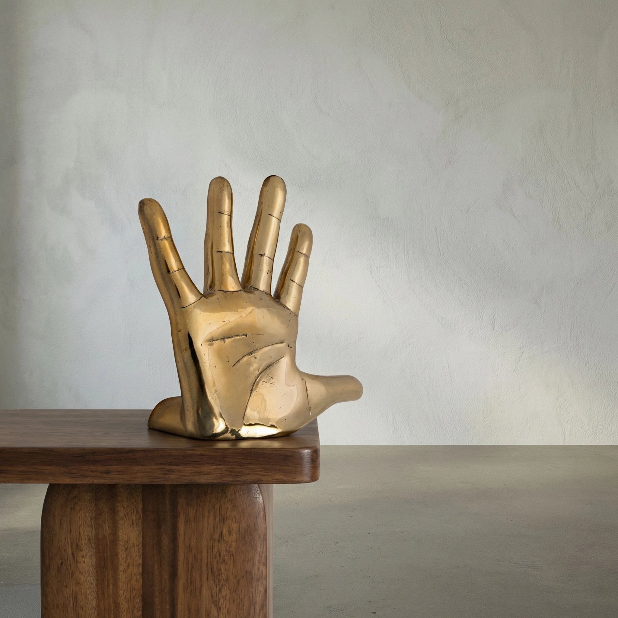 Hand On The Wall In Antique Brass By Noir Ab 231Br 8