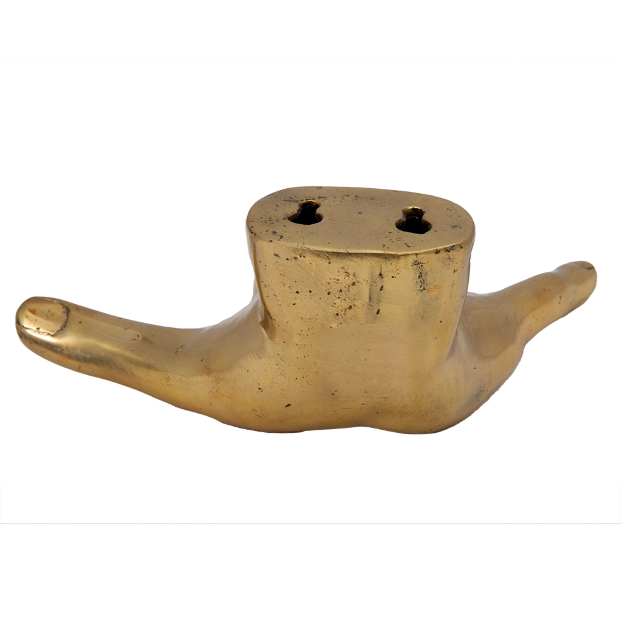 Hand On The Wall In Antique Brass By Noir Ab 231Br 2
