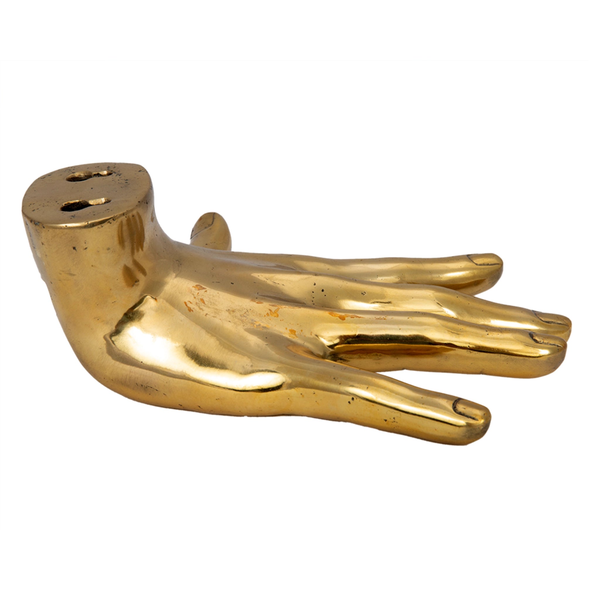 Hand On The Wall In Antique Brass By Noir Ab 231Br 3