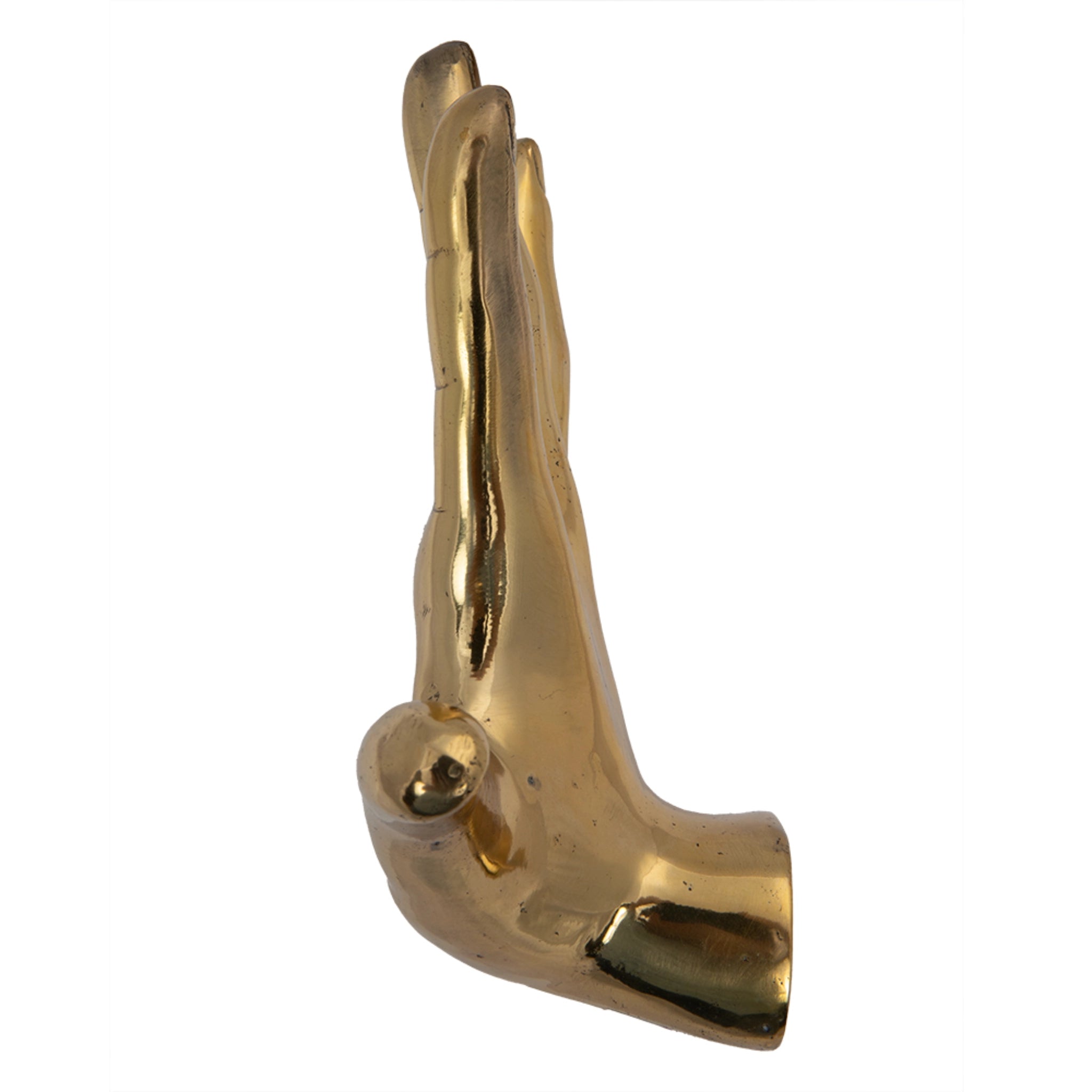 Hand On The Wall In Antique Brass By Noir Ab 231Br 4