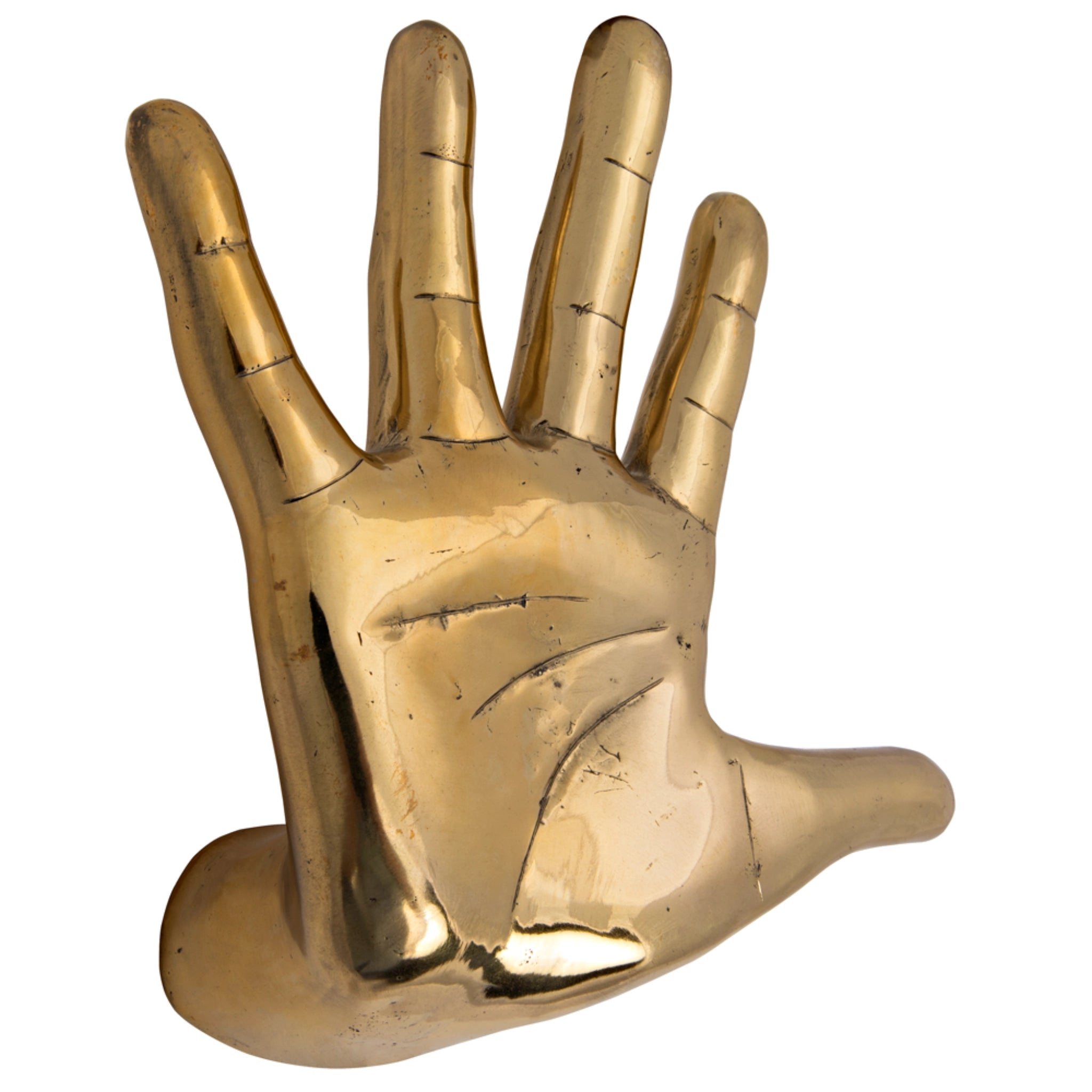 Hand On The Wall In Antique Brass By Noir Ab 231Br 6