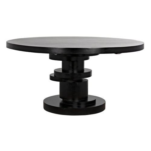 Hugo Dining Table in Hand Rubbed Black by Noir (GTAB558HB)
