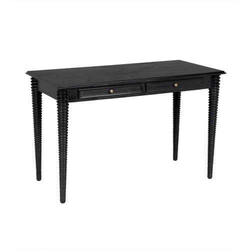 Leonardo Desk in Charcoal Black by Noir (AE-300CHB)