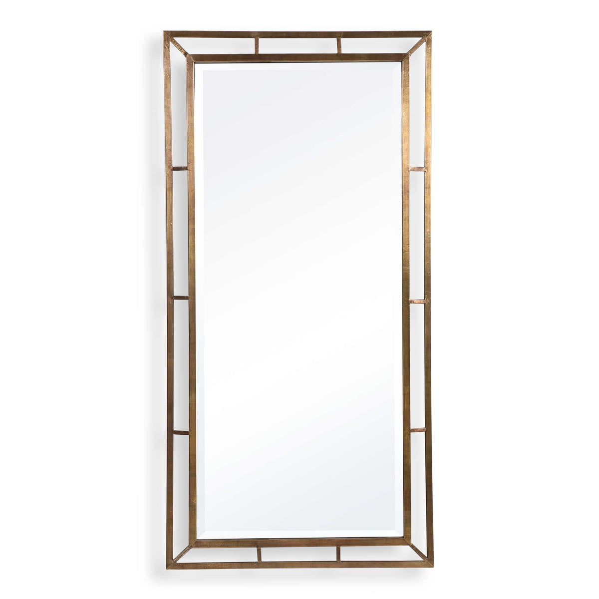 28 x 56 inch industrial copper clad iron beveled wall mirror