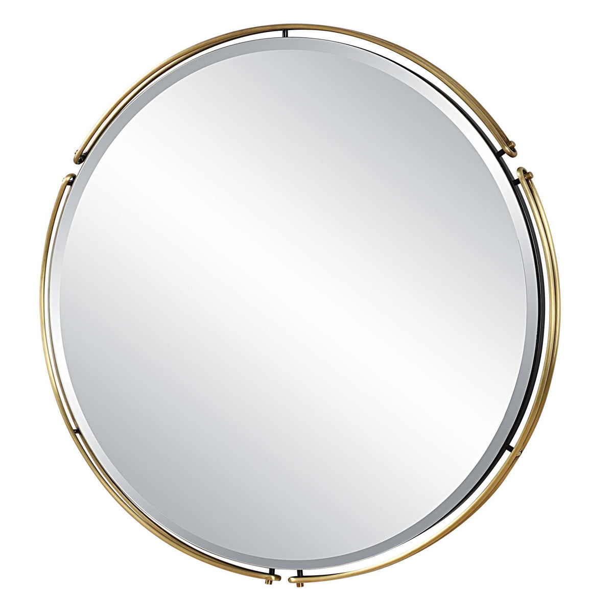 Round wall mirror dimensions, 38.25 inch wide, 38.25 inch high, 1.5 inch deep