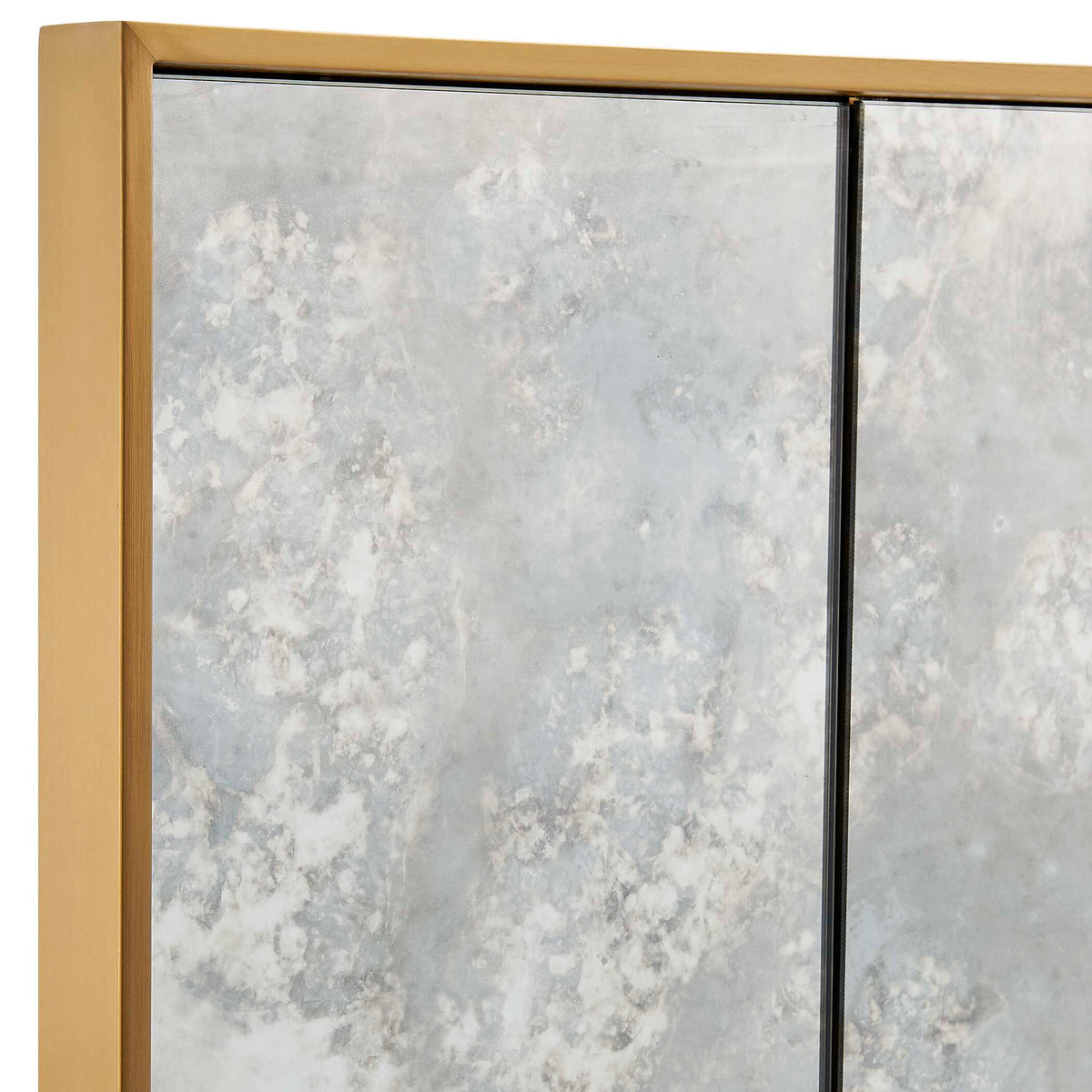 Heavy 134 pound large wall mirror that hangs horizontal or vertical on the included metal cleat