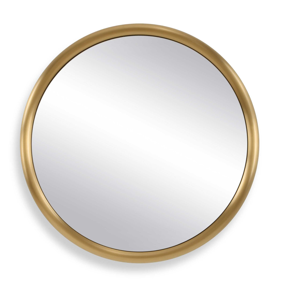 35 inch round modern antique brass stainless steel wall mirror