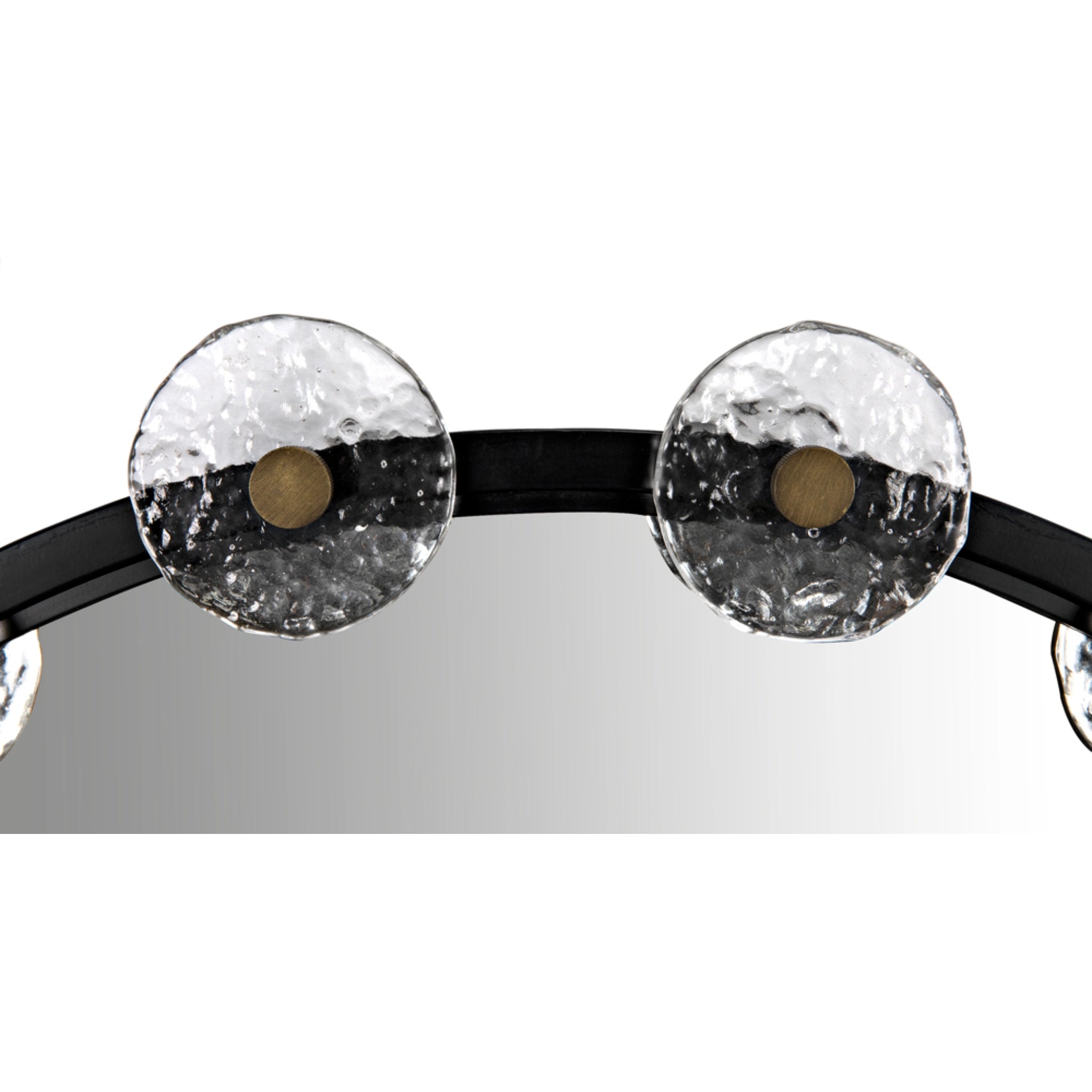 Moira Mirror With Glass Details In Matte Black By Noir Pz008Mtb 7