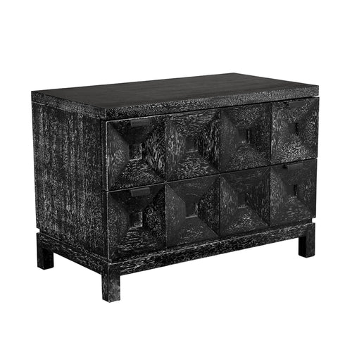 Musashi 2 Drawer Large in Black Walnut by Noir (GCON458BKW-2)