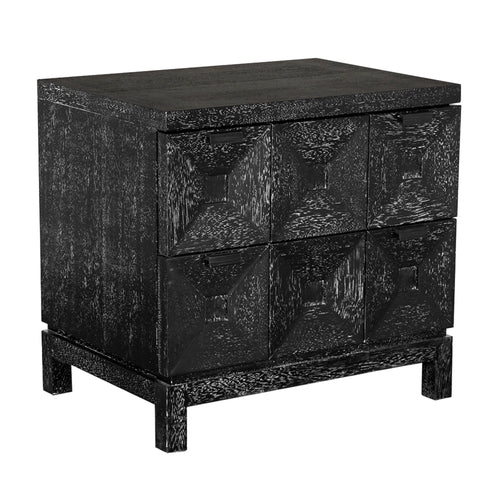 Musashi 2 Drawer Small in Black Walnut by Noir (GCON458BKW-1)