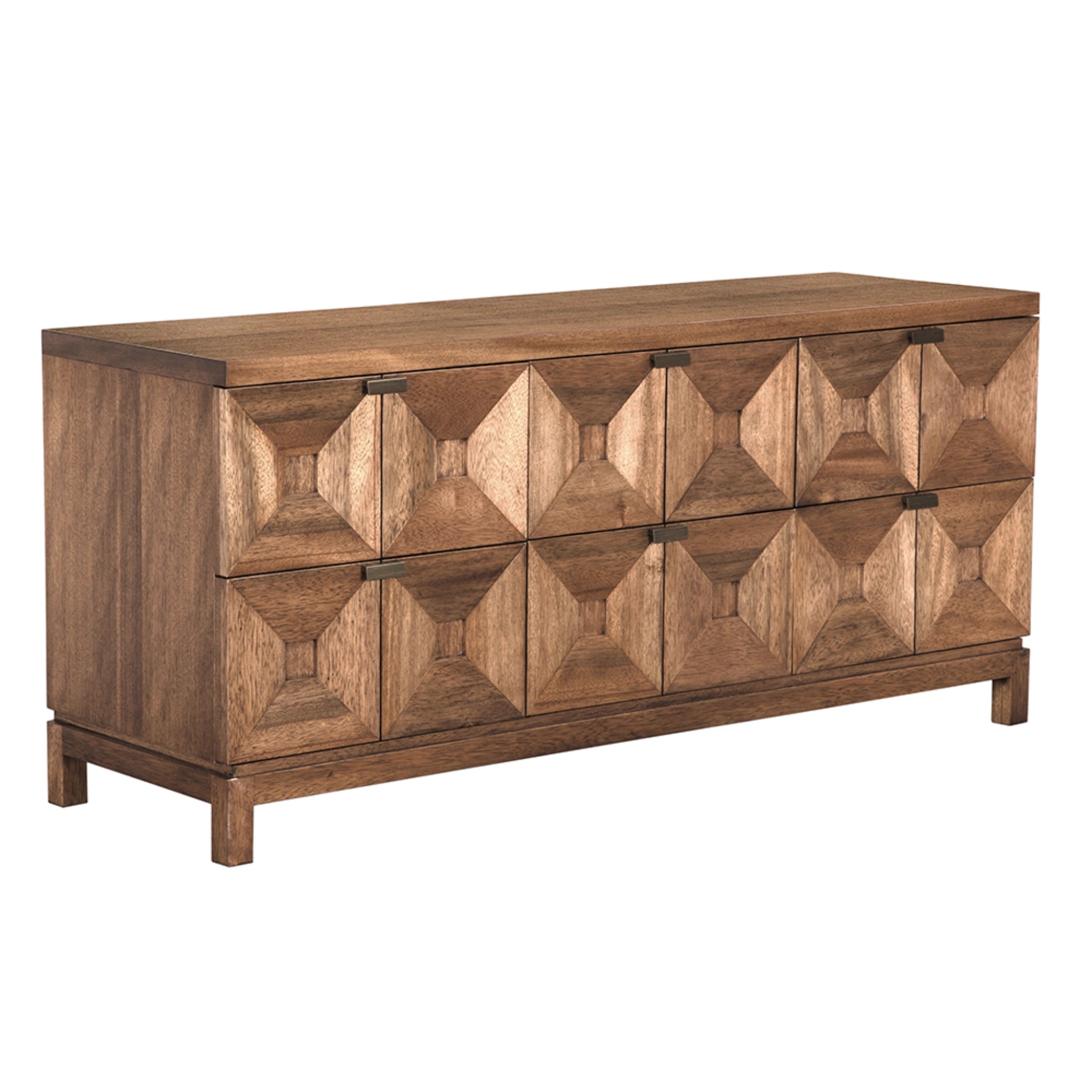 Musashi 6 Drawer in Dark Walnut with Brass Hardware by Noir