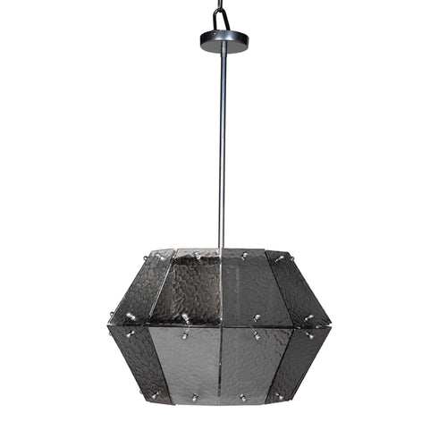 Obsidian Chandelier Small in Chrome by Noir (LZR011)