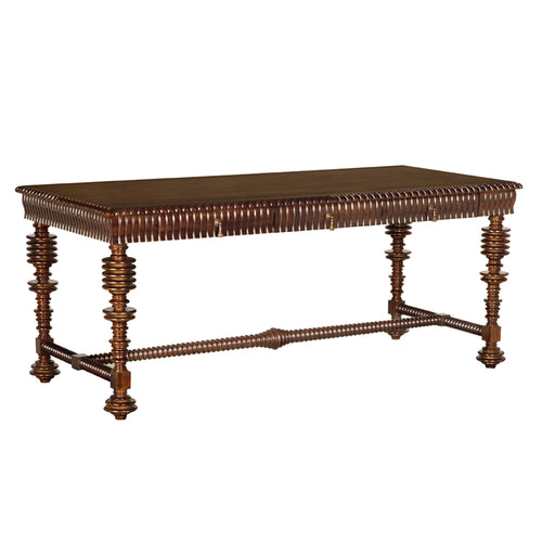 Portuguese Desk in Hand Rubbed Brown by Noir (GDES115HBR)