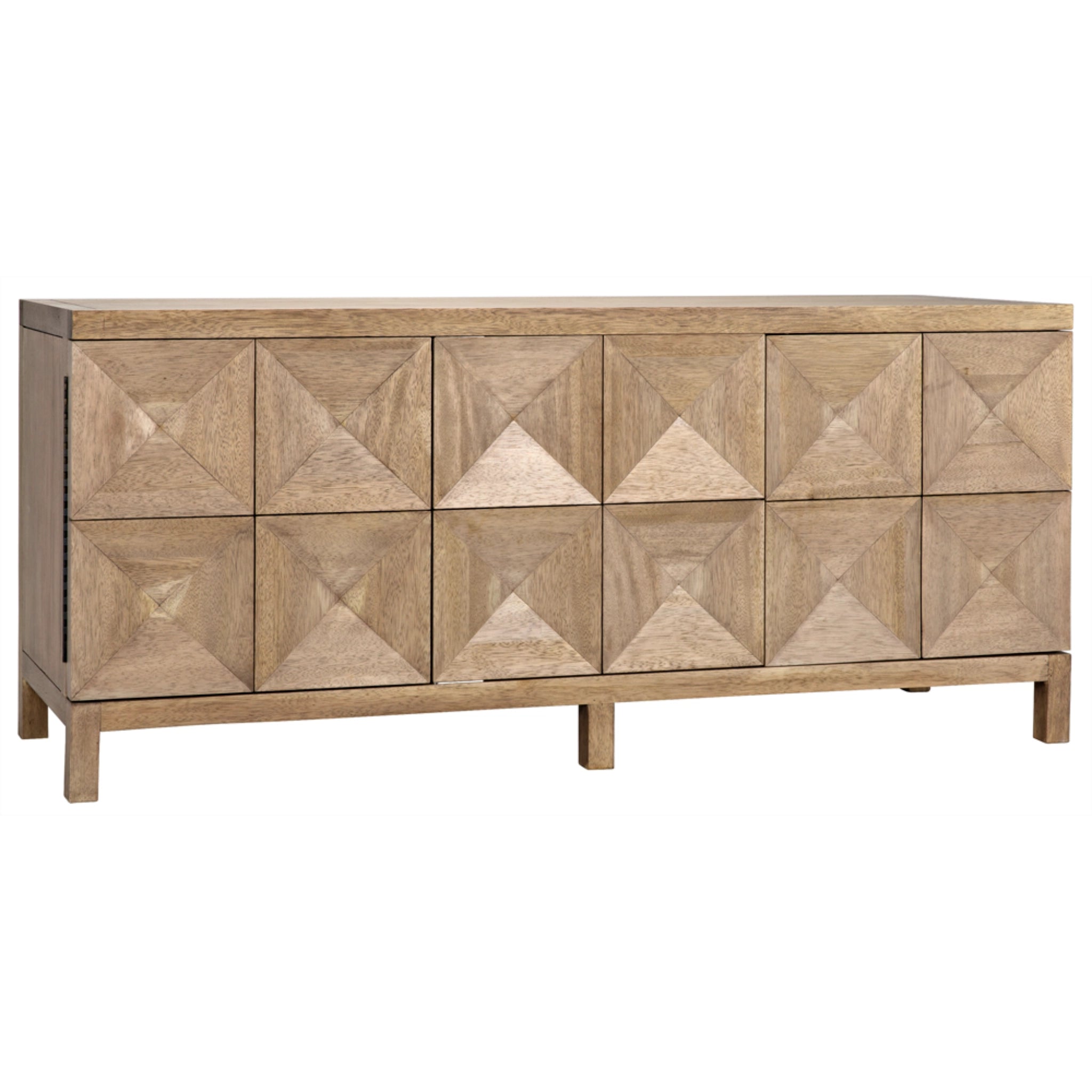 Quadrant 3 Door Sideboard in Washed Walnut by Noir (GCON231WAW-3)