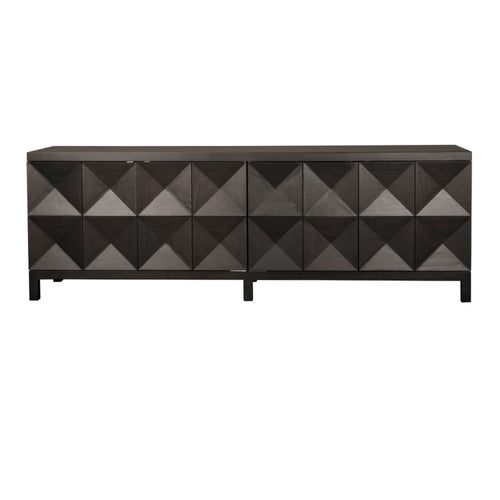 Quadrant 4 Door Sideboard in Ebony Walnut by Noir (GCON231EB-4)