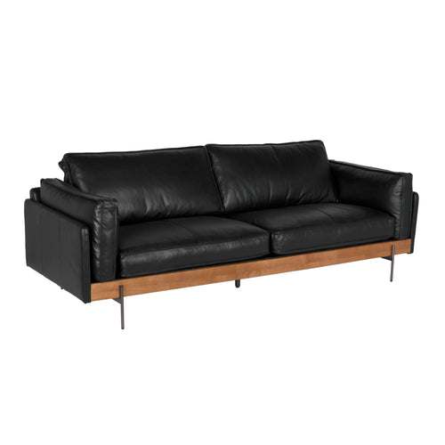 Ray Sofa in Dark Walnut, Gray Powder Coat by Noir (LEA-S0594-3D)