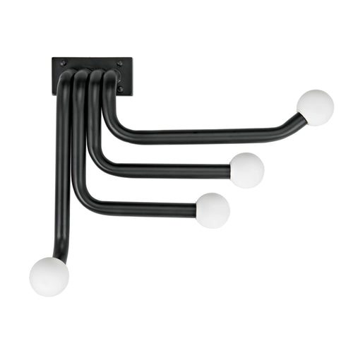 Sweeny Sconce in Matte Black by Noir (PZ006MTB)