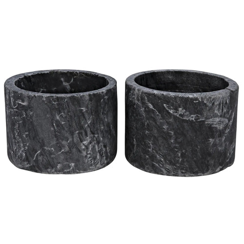 Syma Decorative Candle Holder Set of 2 in Waxed by Noir (YT0717-6BL)