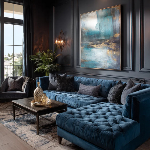 Vintage old money sectional couch