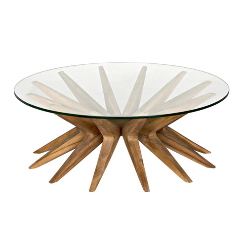 Waldo Coffee Table in Clear Coat Flat by Noir (GTAB1129T)