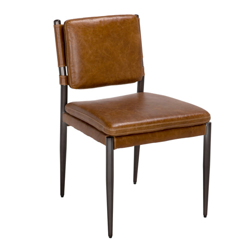 Wooster Dining Chair in Steel Grey Powder Coat by Noir (LEA-C0115D-1DBR)