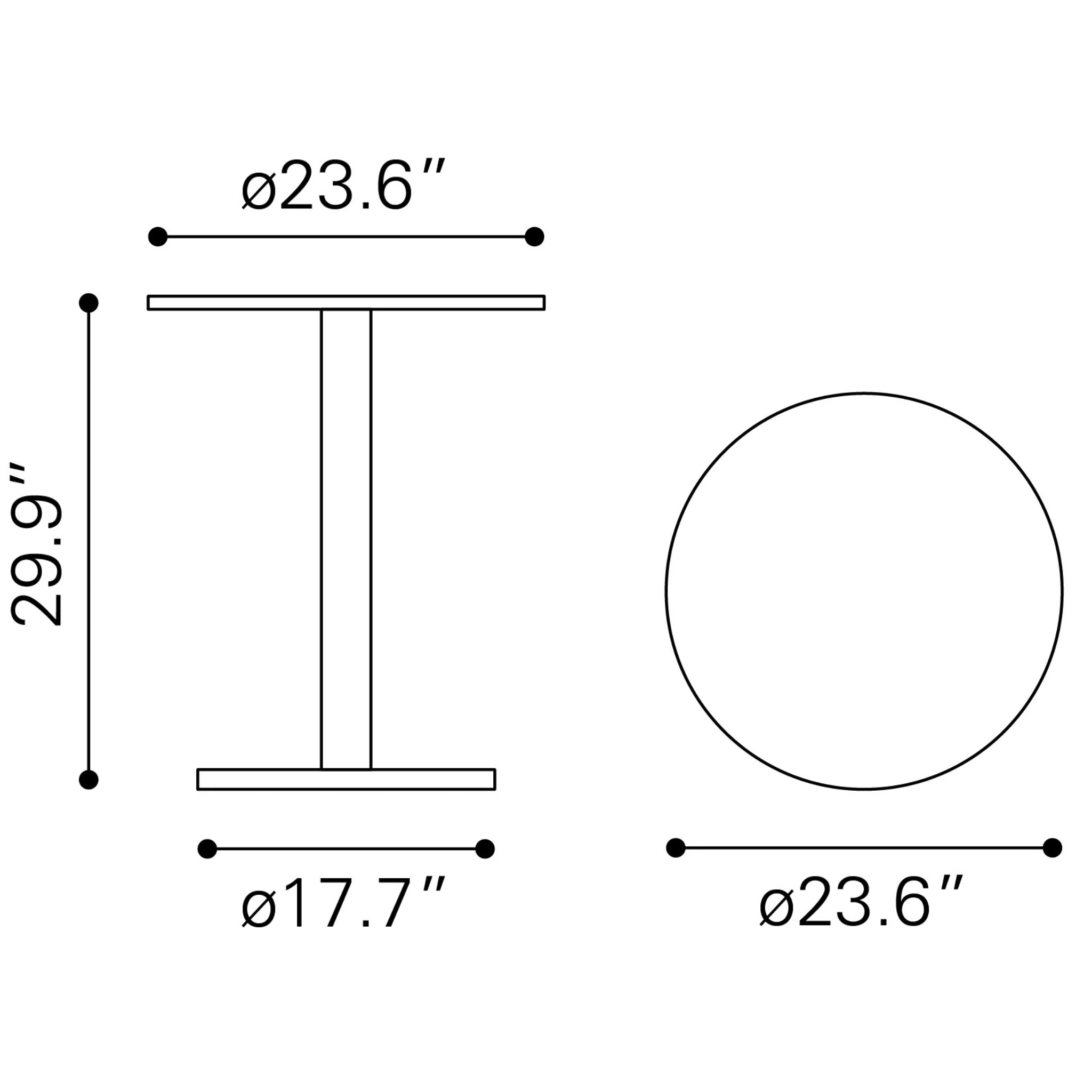 Alto Bistro Table Brown & Black image 16
