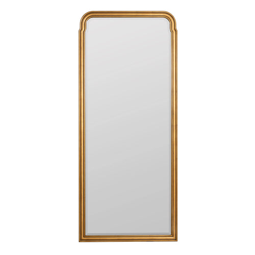 Antique Gold Arched Floor Mirror 30x70"