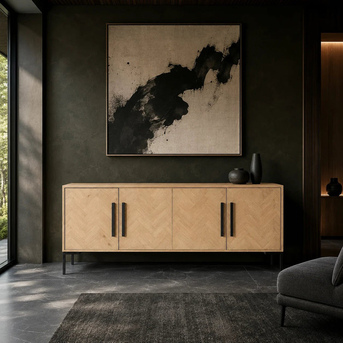 77-natural-oak-sideboard-with-chevron-doors-lifestyle-image-aura-02