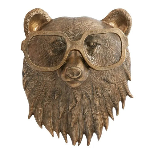 Beatrice the Bear - Warm & Regal Brass Antique Gold Wall Mount | Cast Aluminum