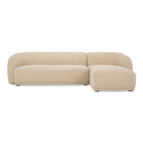 Beige Boucle L-Shaped Right Chaise Sectional 114" (FO-1030-34-R-0) by Moe's Home Collection