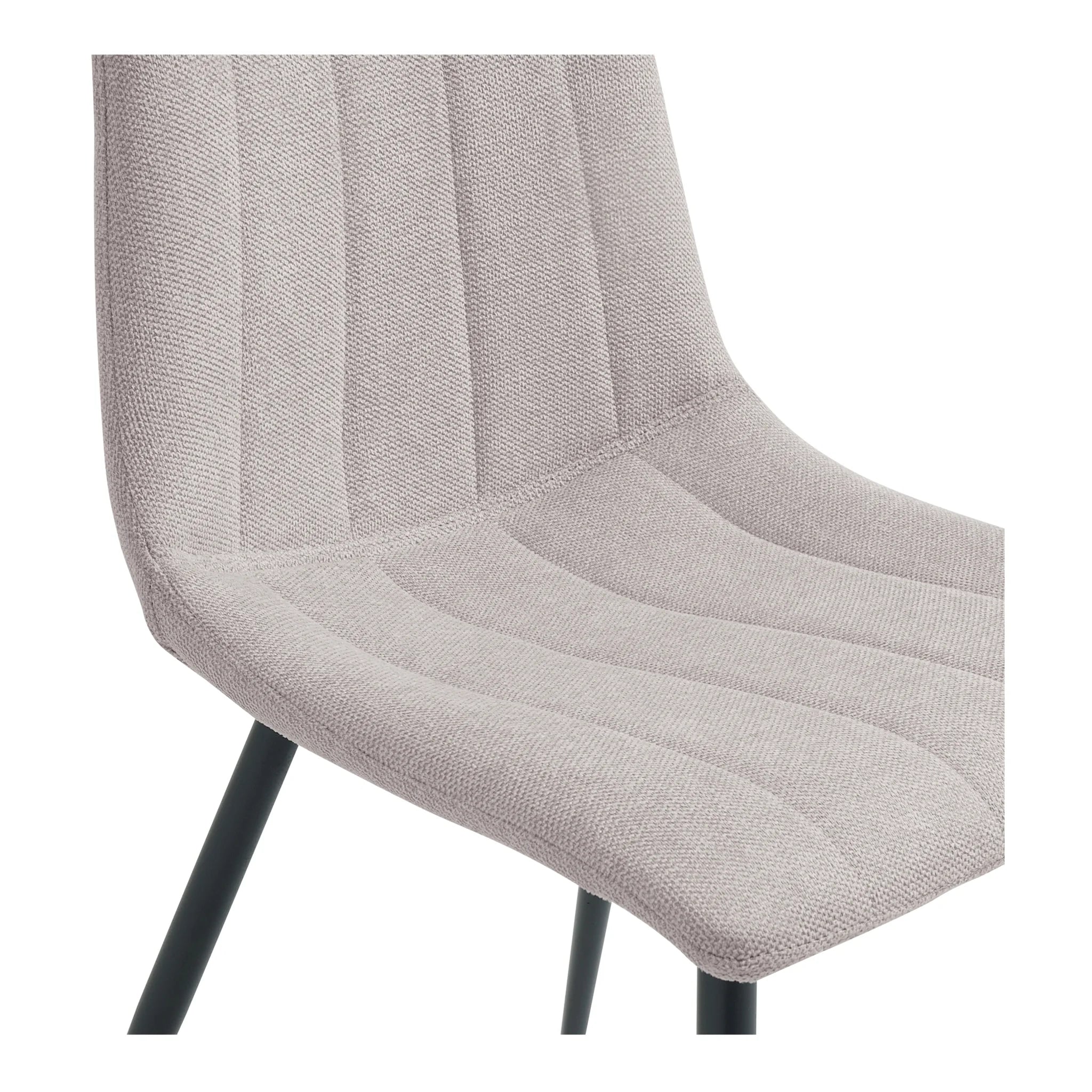 Beige Channel-Stitched Dining Chairs Set of 2 (UU-1022-34) by Moe's Home Collection image 7