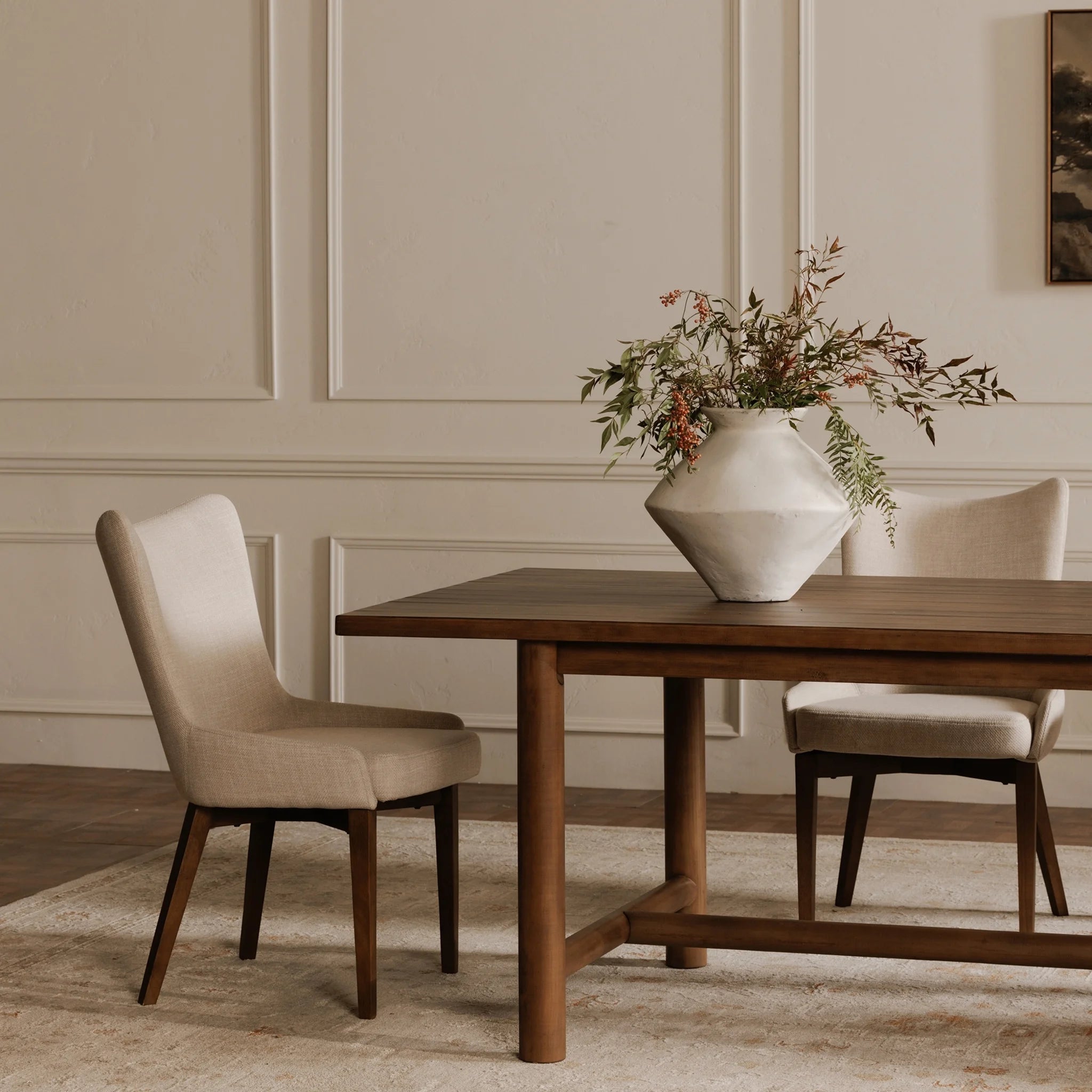 Beige High-Back Upholstered Dining Chair (YM-1015-34) by Moe's Home Collection image 2