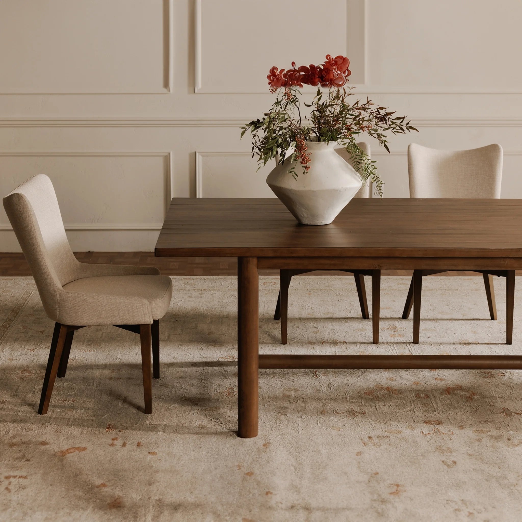 Beige High-Back Upholstered Dining Chair (YM-1015-34) by Moe's Home Collection image 3