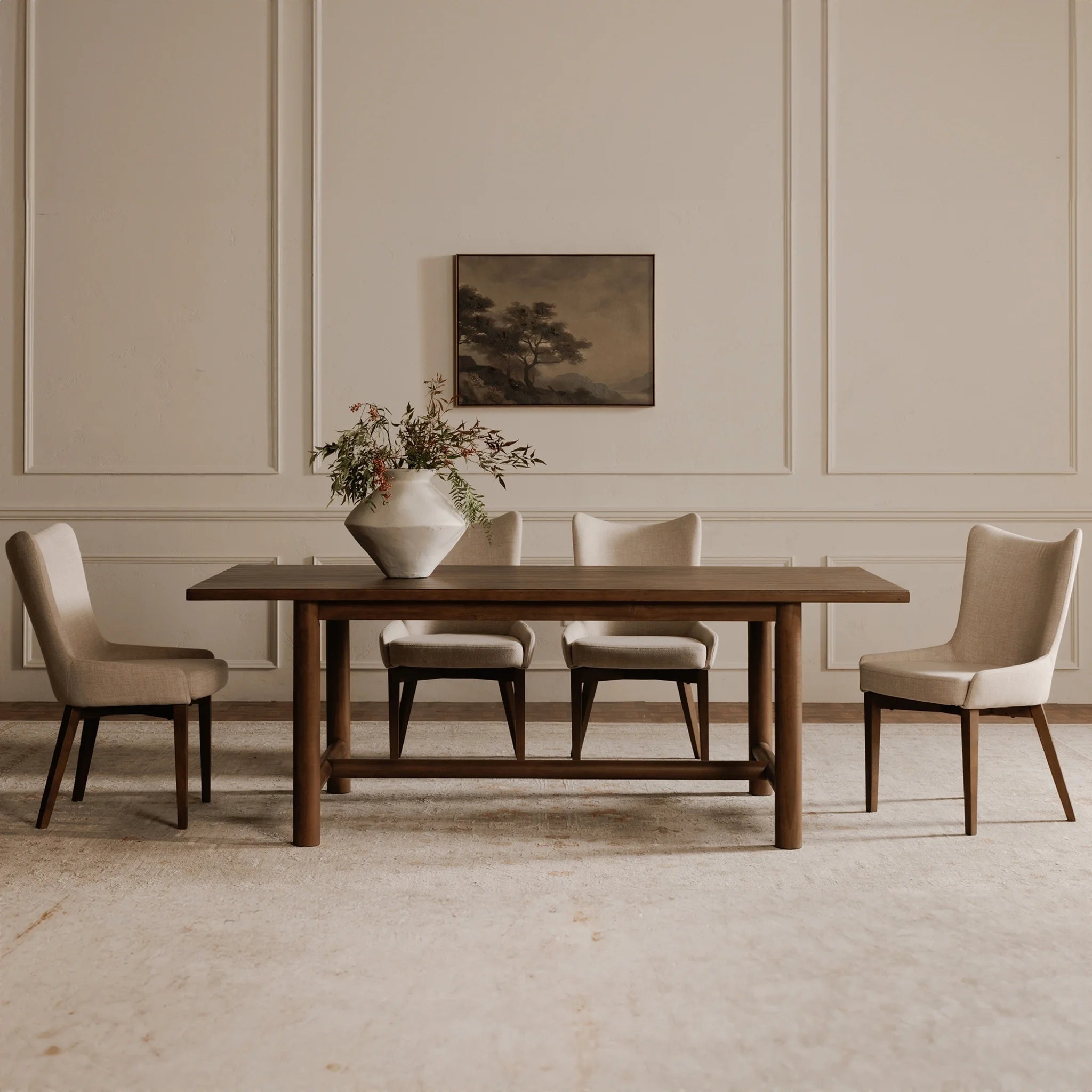 Beige High-Back Upholstered Dining Chair (YM-1015-34) by Moe's Home Collection image 4