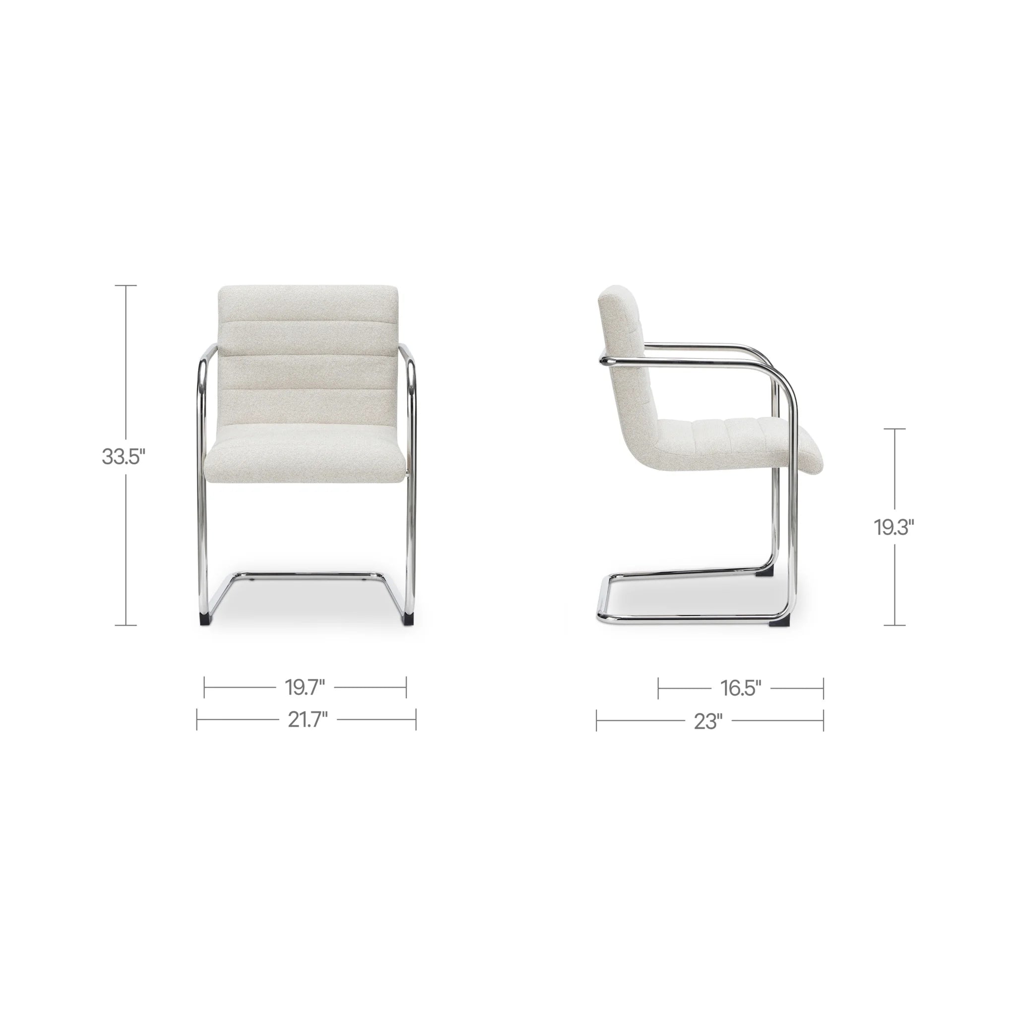 Beige Upholstered Dining Chairs Set of 2 (YM-1021-34) by Moe's Home Collection image 3