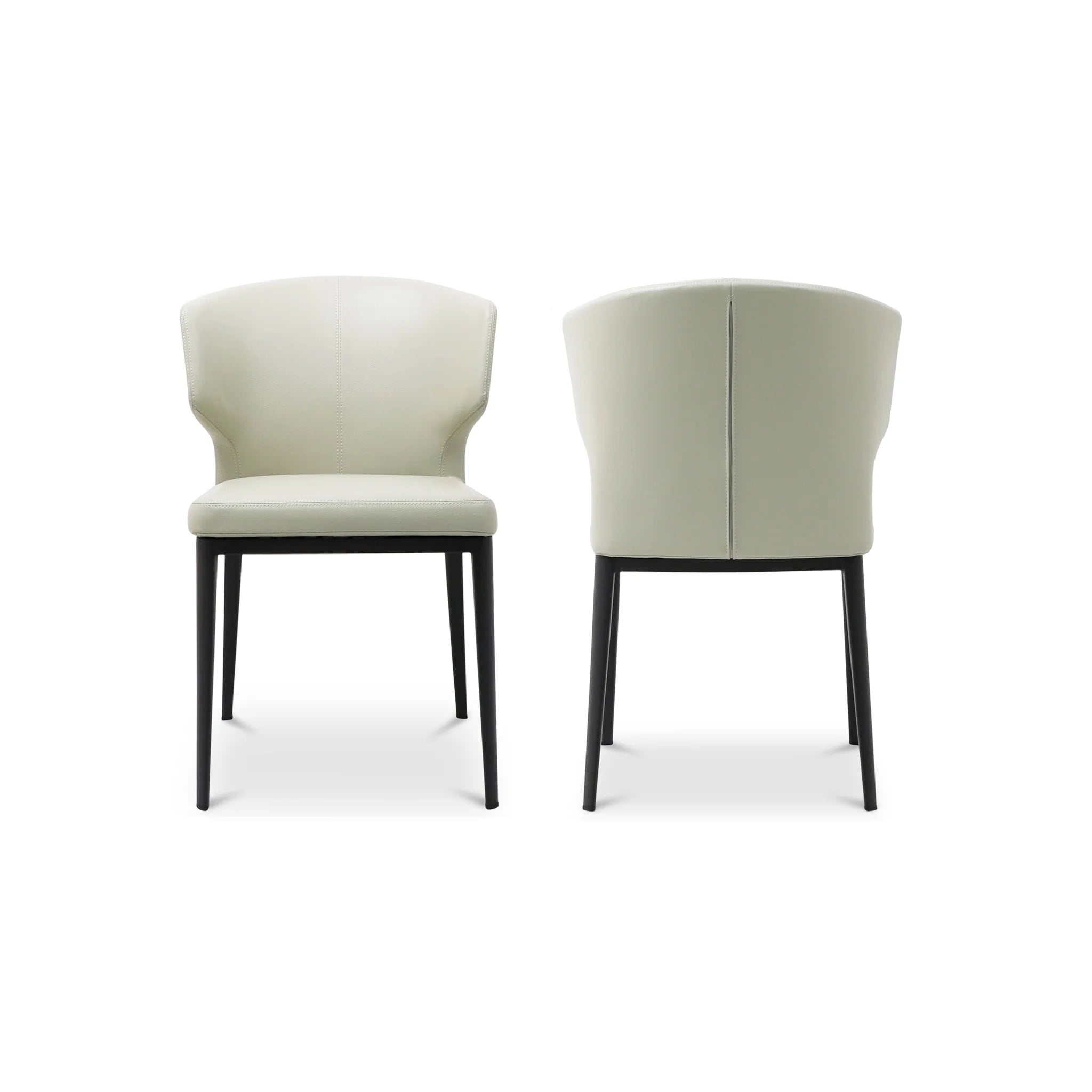 Beige Vegan Leather Dining Chairs Set of 2 (EJ-1018-34) by Moe's Home Collection image 3