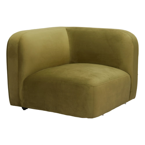 Green Velvet Modular Corner Chair | Art Deco Sectional
