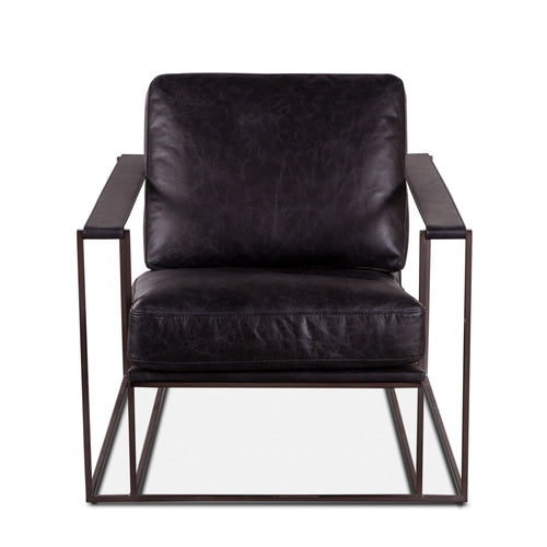 Black Leather Accent Chair (G205-BGAC-EB) By Home Trends Direct