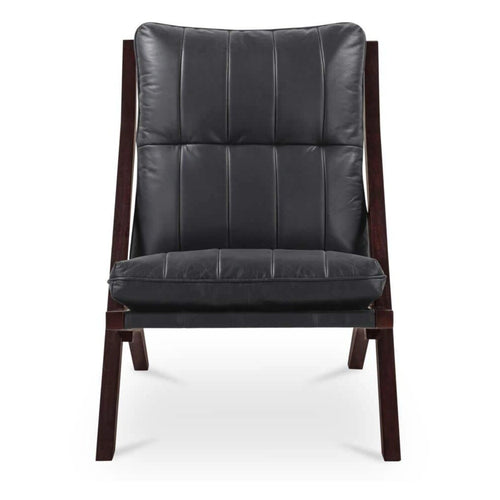 Black Leather Lounge Chair