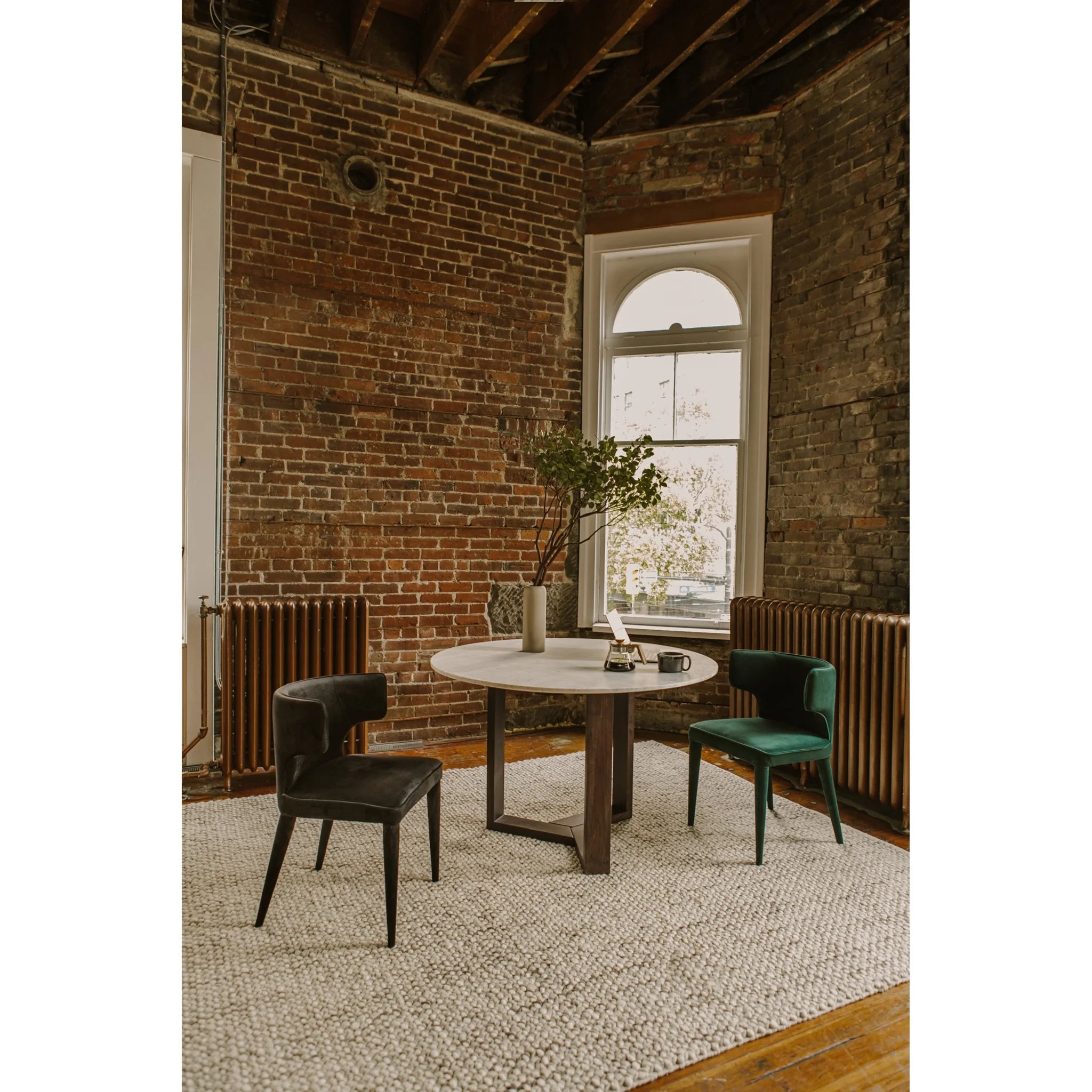 Black Upholstered Dining Chair (EH-1103-02) by Moe's Home Collection image 2