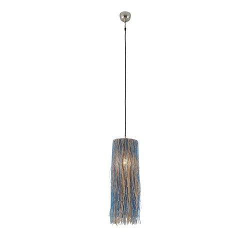 Blue Glass Bead Pendant Light for Kitchen Island