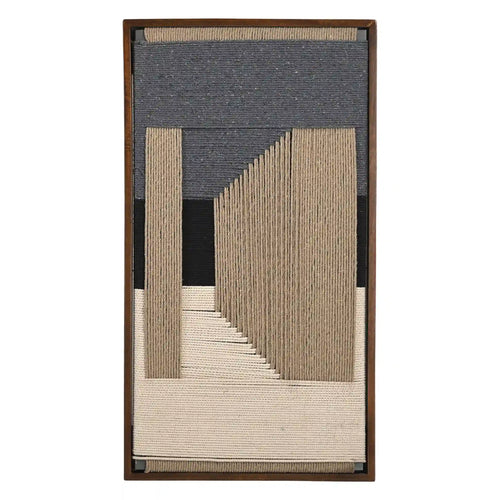 Blue Woven Jute Framed Wall Art Decor