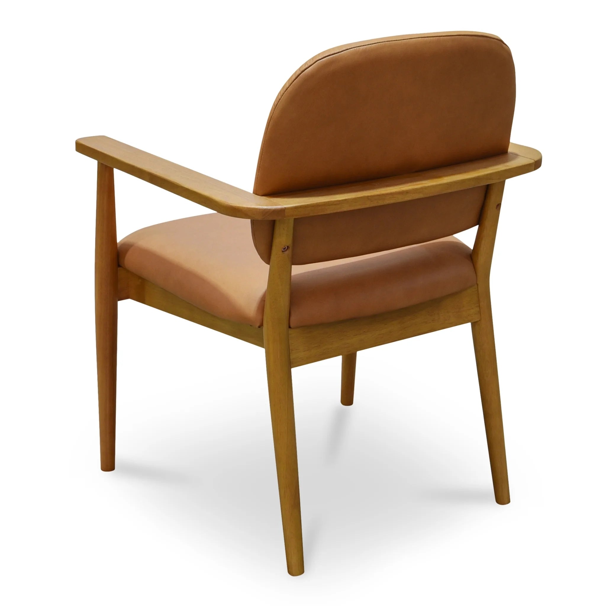 Brown Leather Dining Chair with Wood Frame (GO-1022-03) by Moe's Home Collection image 3