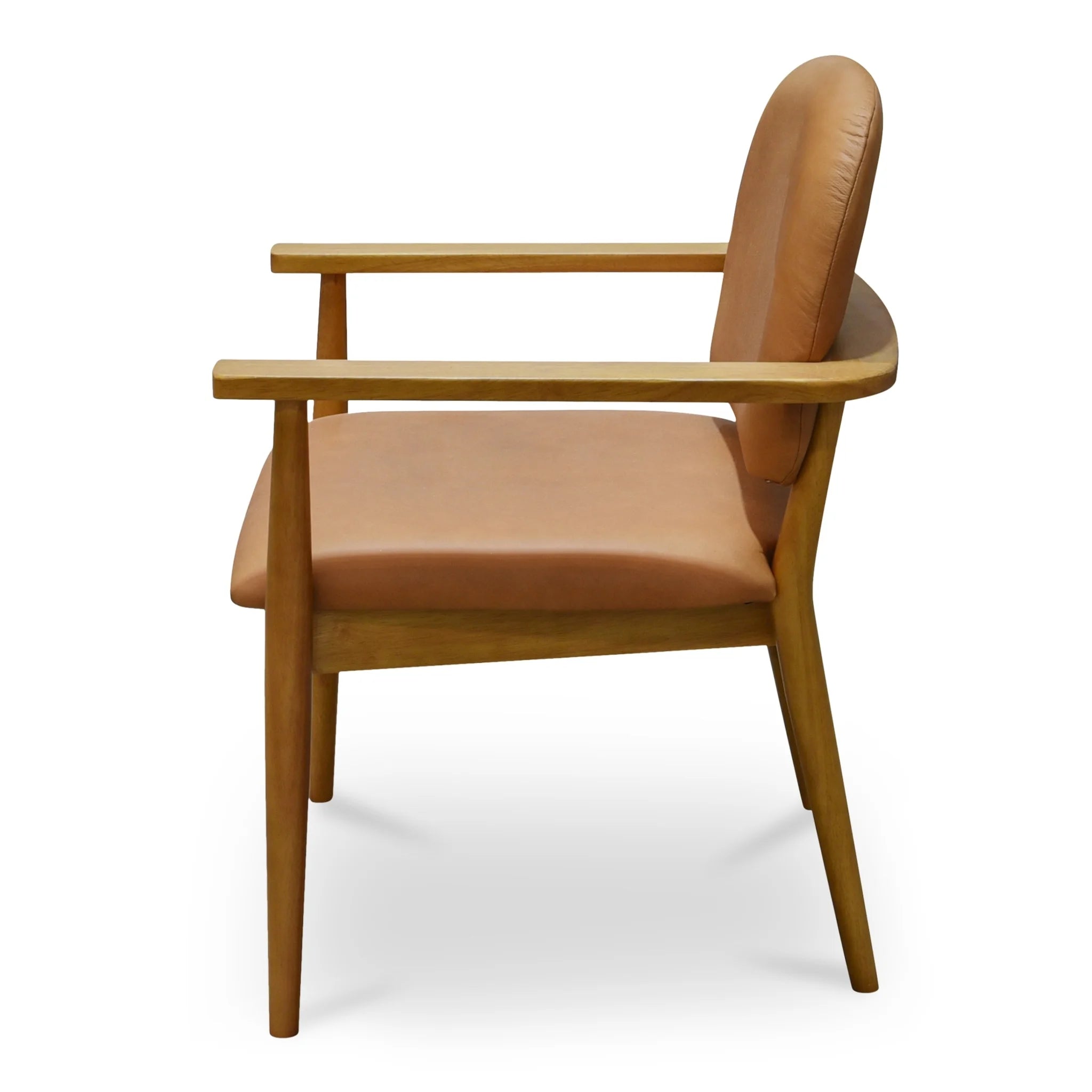 Brown Leather Dining Chair with Wood Frame (GO-1022-03) by Moe's Home Collection image 4