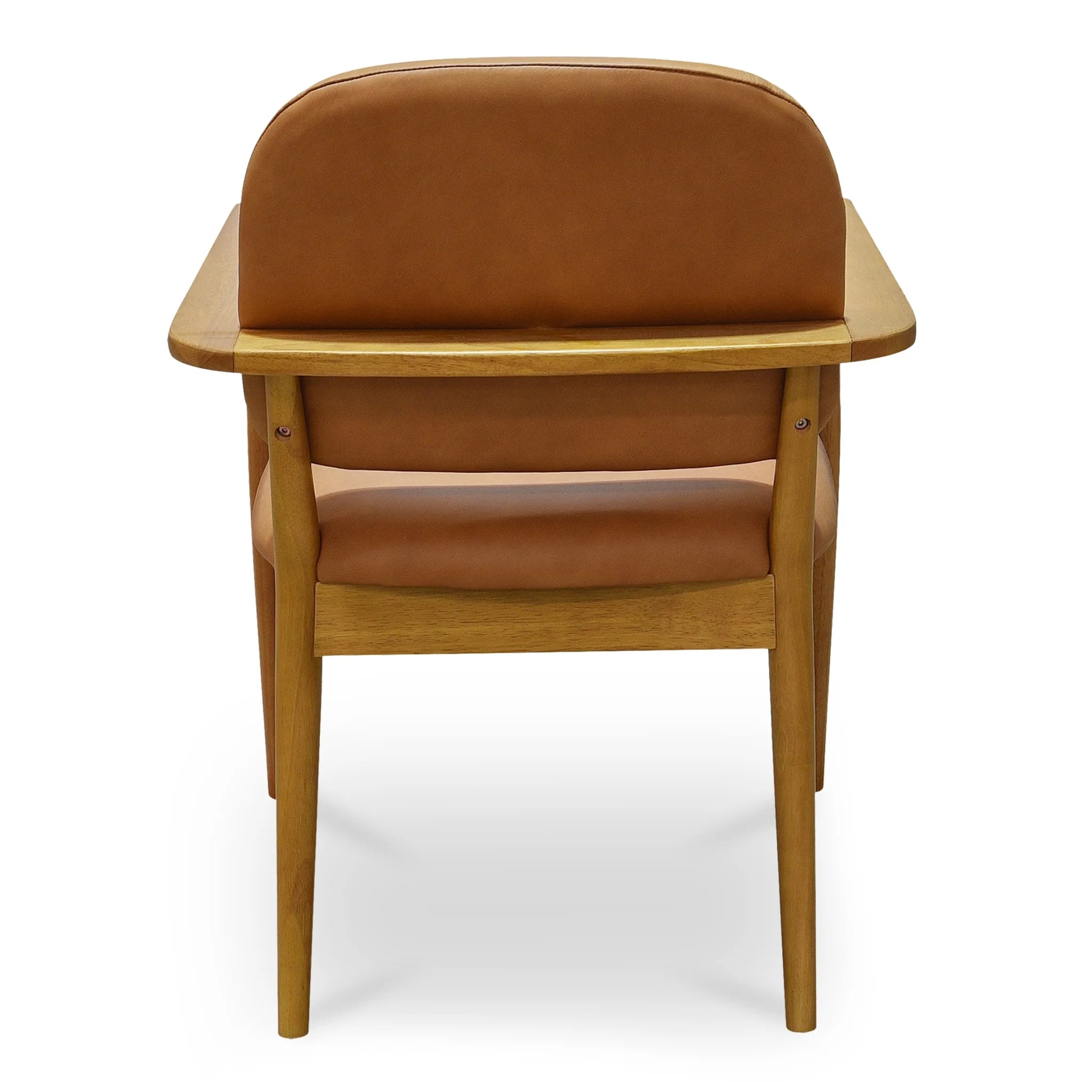 Brown Leather Dining Chair with Wood Frame (GO-1022-03) by Moe's Home Collection image 5