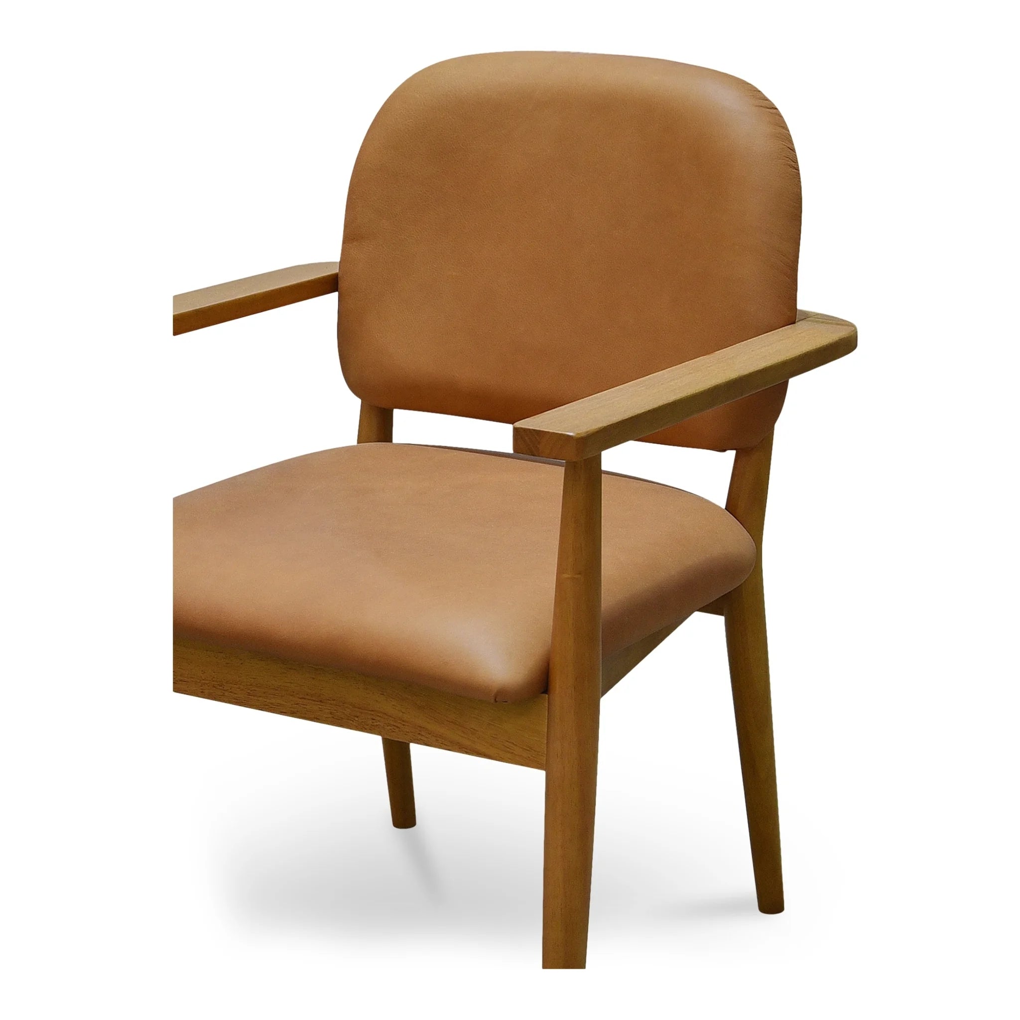Brown Leather Dining Chair with Wood Frame (GO-1022-03) by Moe's Home Collection image 6